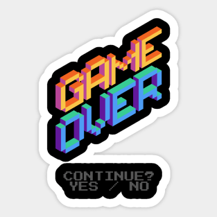 Retro Game Over Sticker